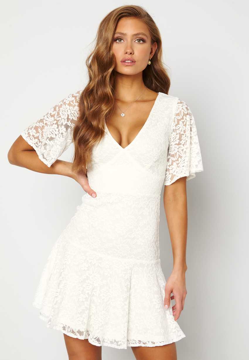 bubbleroom starla lace dress white 13