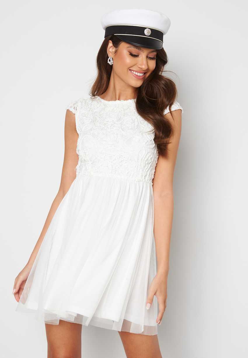 bubbleroom ayla dress white 37