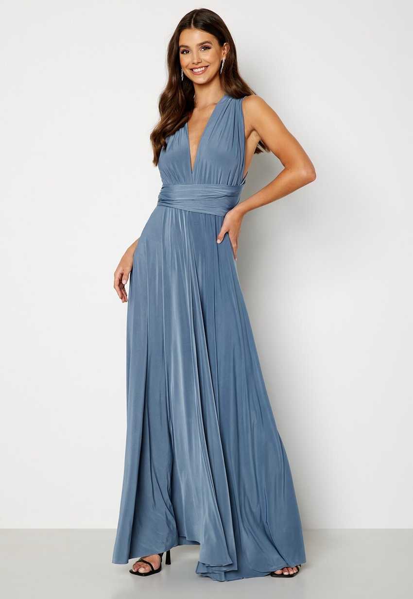 goddiva multi tie maxi dress cloudy blue